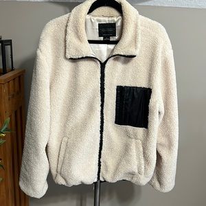 Faux Sherpa bomber style jacket